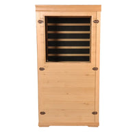 1 to 2 Person Wood Sauna Steam Room Single for Home Full Spectrum Infrared Sauna Room Bath Box Light Wave Room