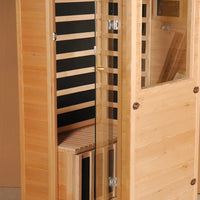 1 to 2 Person Wood Sauna Steam Room Single for Home Full Spectrum Infrared Sauna Room Bath Box Light Wave Room